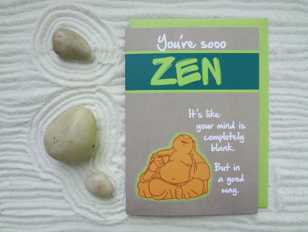 Zen Dans Le Bon Sens Carte De Voeux Drole Joyeux Etsy Zen Dans Le Bon Sens Carte De Voeux Drole Joyeux Etsy