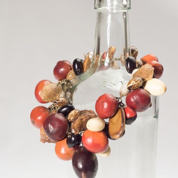 Handmade Bracelet of Nuts, Seeds and Beans