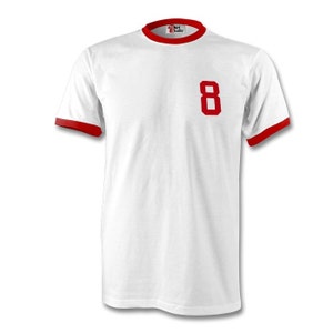 Stoichkov 8 Bulgaria Football Ringer T-Shirt White/Red image 2