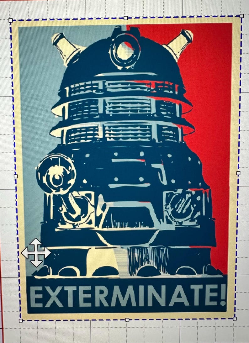 Doctor Wh0 Tv Show Exterminate PNG Halftone DTF Google Download File ...