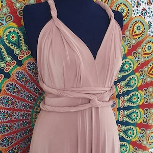 Blush Bridesmaid dress, Infinity Dress, Infinity bridesmaid dress, Blush Bridesmaid dress, Multiway dress, FREE tube top