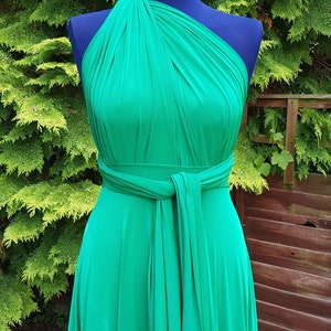 Smaragdgrün Infinity Kleid, Brautjungfer Kleid, Maßanfertigung, Smaragdgrün, Brautjungferkleider, Maßanfertigung, KOSTENLOSES Schlauchoberteil