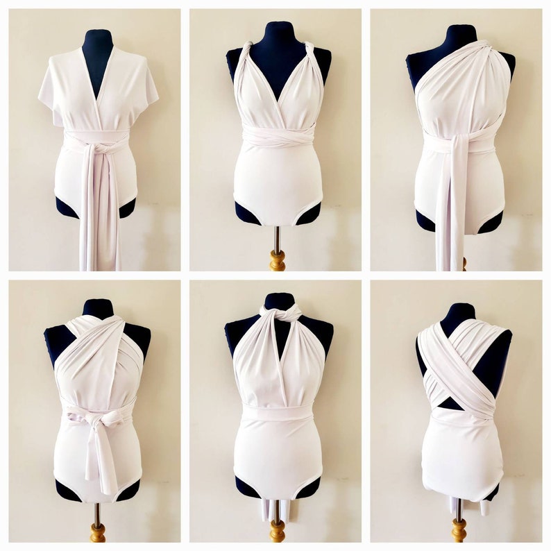 White Swimsuit, Onepiece, Honeymoon bathing suit Multiway, Convertible Swimsuit, Hen weekend suit, White Swimwear, Made to Order image 1