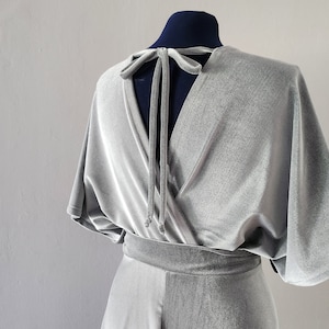 Grey Bridesmaid dress, Silver velvet dress, Velvet maxi dress, Simple Bridesmaid dress, Boho dress, Boho wedding, Pale grey dress