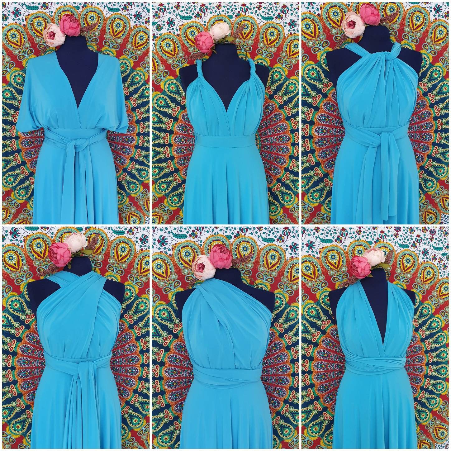 turquoise multiway dress