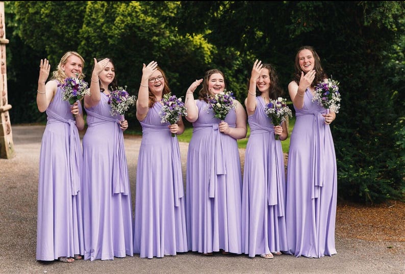 Lilac Bridesmaid dress, Wedding dress, Infinity dress, Made to measure Dress,Infinity Bridesmaid dress, Purple, maxi dress, FREE tube top image 1