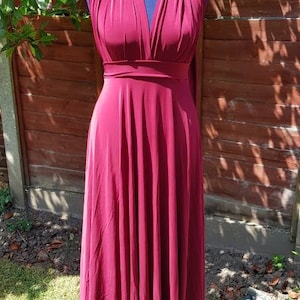 Burgundy Bridesmaid dress, Infinity bridesmaid dress, Multi-way dress, Made to measure dress, Red, Infinity Wedding dress, FREE tube top