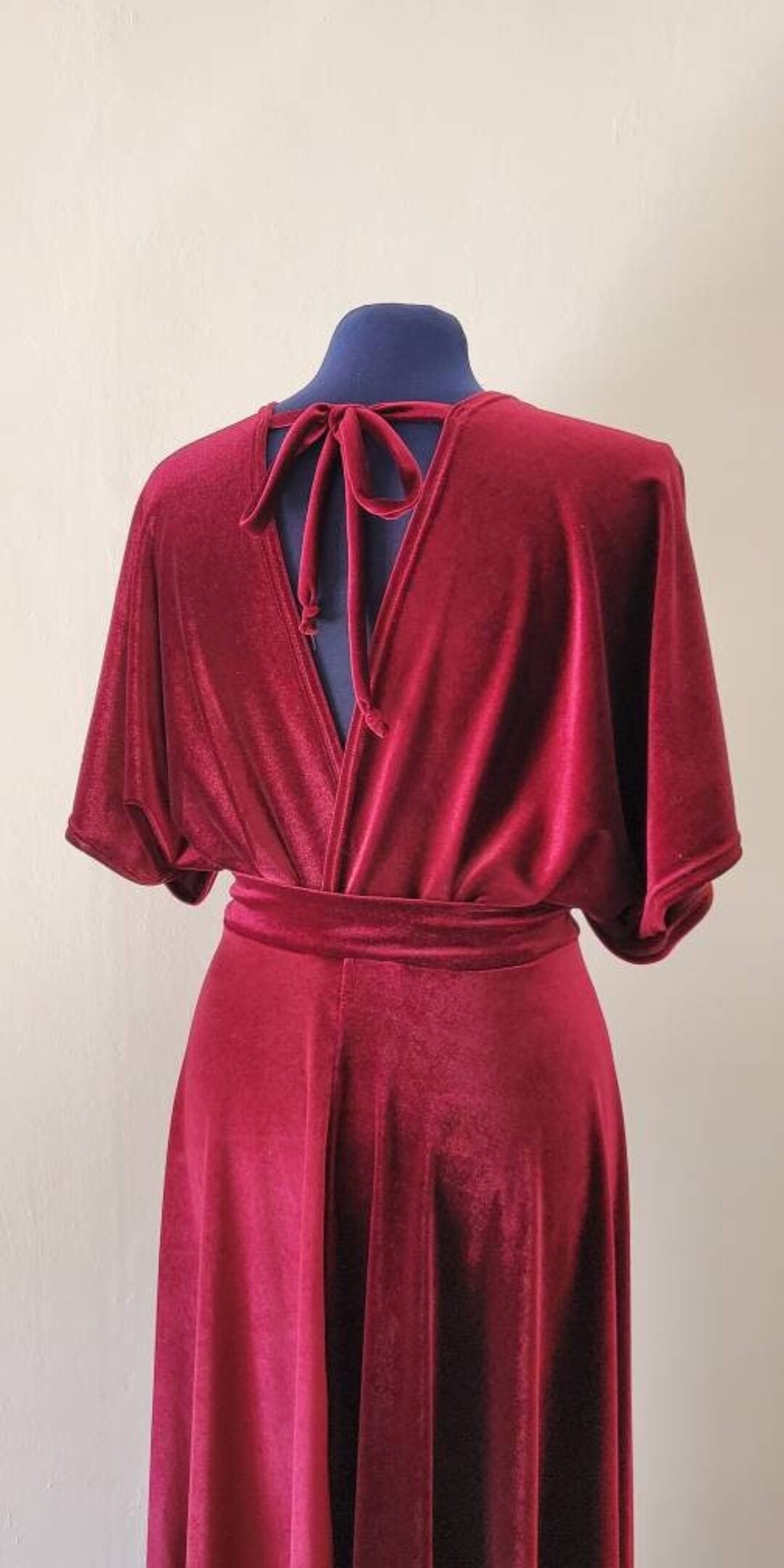 Velvet Bridesmaid Dress, Red Velvet Dress, Velvet Dress, Burgundy Dress ...