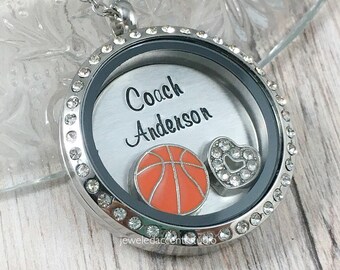 1 Memory Locket Basketball Charm FL175