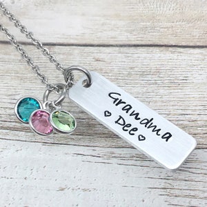 Floating Locket Mimi Hand Stamped Jewelry Mother/'s Day Gift My Blessings Necklace Personalized Grandma Jewelry Nana Grandma Necklace
