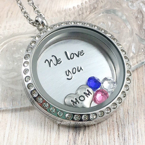 Personalized Mom Locket We Love You Mom Jewelry Gift from Etsy