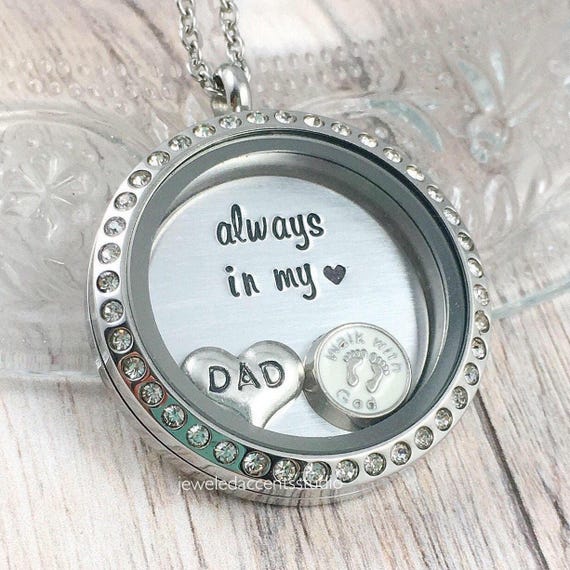 Dad Memorial Jewelry Loss of Dad Gift Memorial Locket Etsy