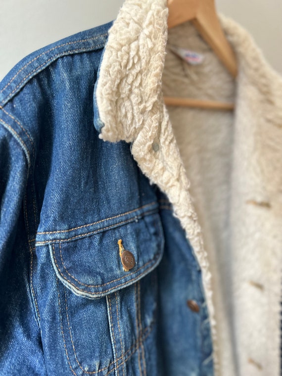 Vintage Dakota Shearling Lined Denim Jacket Gem