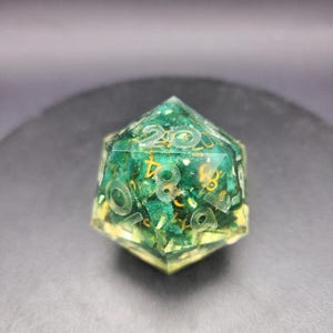 Diception - NOVELTY Custom Ink 20-Sided 32mm Resin Die for TTRP&#39;s | Dungeons and Dragons | Pathfinder