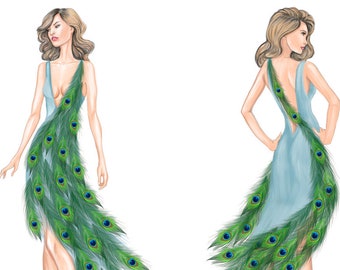 Fashion Sketch Etsy Fashion Sketch Etsy