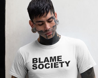 Blame Society Unisex Worn by Jay-Z  T-Shirt Celebrity Rap Star Rapper Brooklyn Hip Hop