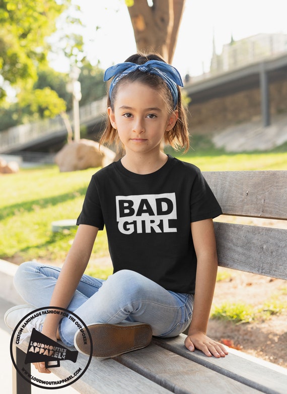 Bad Girl Children s T shirt Rebel Naughty Mischief Etsy