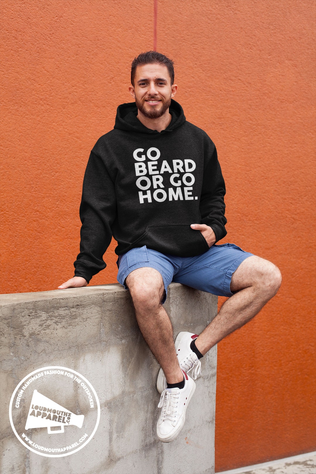 Go Beard or Go Home Hoody Hooded Sweatshirt - Etsy