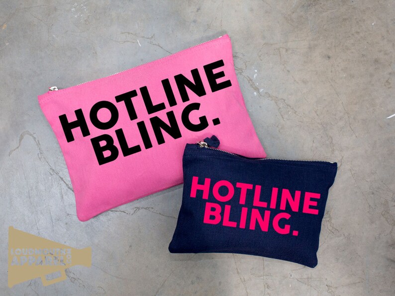 Hotline Bling Make Up Bag Pouch Make Up Case image 2