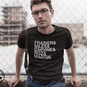 Frasier Personagens Programa de TV dos anos 90 Camiseta unissex Sitcom TV Sitcom Personagens de TV