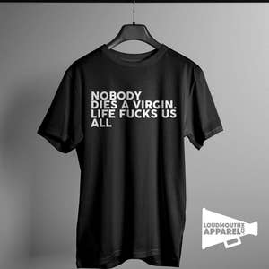 Ninguém morre uma camiseta masculina virgem Humor Tee