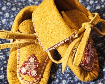 Newborn Braintan Baby Mocassins.