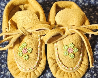 Newborn Braintan Baby Mocassins.