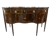 Ernest Hagen New York Federal Style Inlaid Mahogany Sideboard