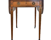 English George III Painted Satinwood Pembroke Table