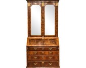 18th Century English Walnut And Parcel Gilt George II Secretary