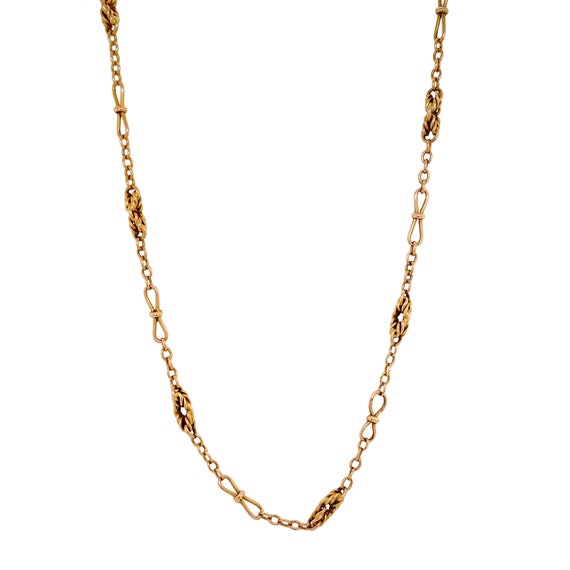 Victorian 14K Gold Link Chain Necklace