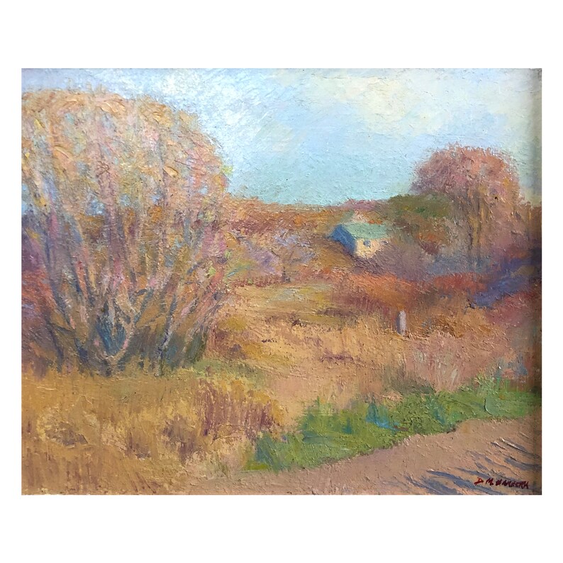 American Impressionist Landscape Painting Mid 20th C Image 0
