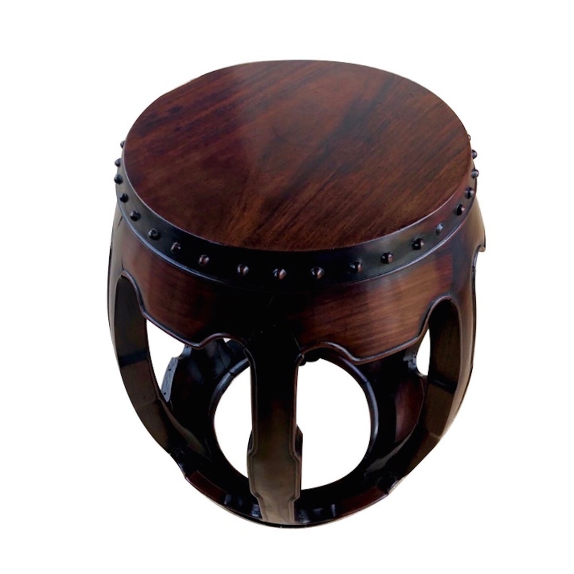 19o C. Taburete Hongmu Barrell chino / Asiento de jardín | Etsy