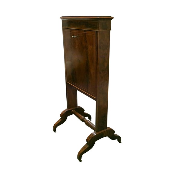 English Nineteenth Mahogany Small Folding Desk