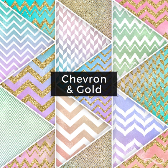 Chevron Digitales Papier Und Chevron Hintergrund Mit Etsy