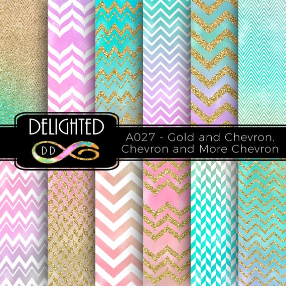 Chevron Digitales Papier Und Chevron Hintergrund Mit Etsy
