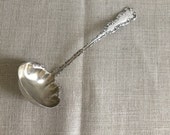 Louis XV by Whiting Sterling Soup Ladle- 10 1 2 quot Mono K Goldwashed Bowl