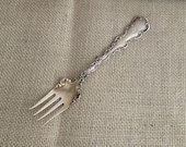 Louis XV Whiting Sterling Small Beef Fork - 5 1 2 quot Mono K