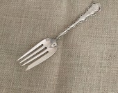 Louis XV by Whiting Sterling Small Cold Meat Fork - 6 3 8 quot Mono HJS