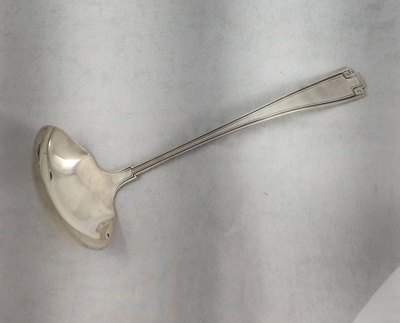 Old Mark Gorham Etruscan Sterling Silver Gravy Ladle