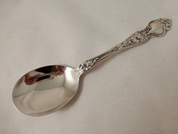 LOT OF 2 GORHAM STERLING KING EDWARD OVAL DESSERT SOUP SPOONS NO MONOGRAM
