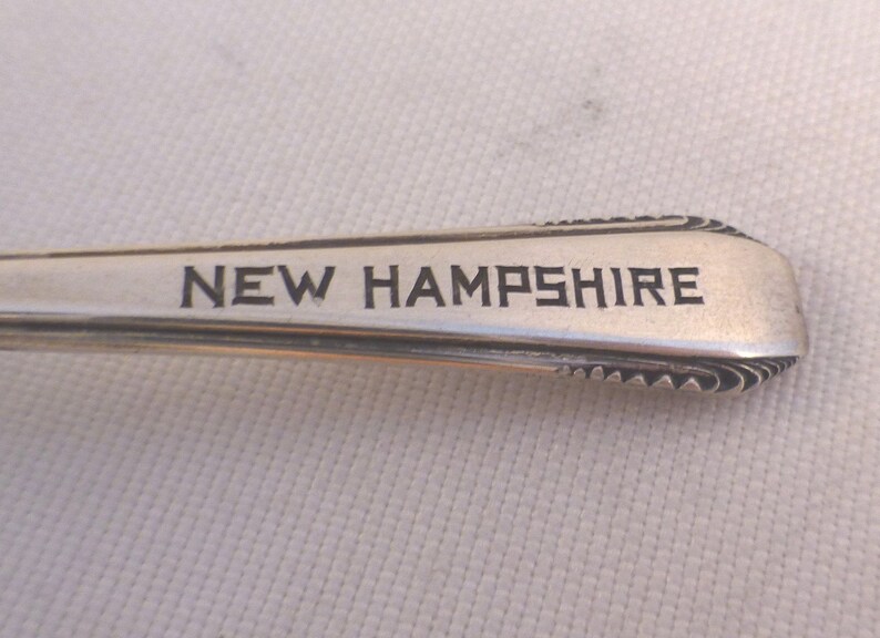 New Hampshire Sterling Demitasse Souvenir Spoon-Cascade-Towle