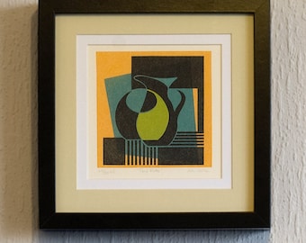 Two Pots - Ltd Edition Linocut