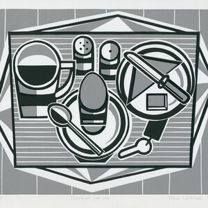 Café da manhã para um - Ltd Edition Linocut