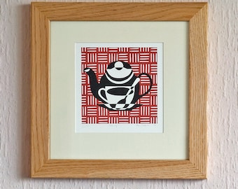 One cup - Ltd Edition Linocut