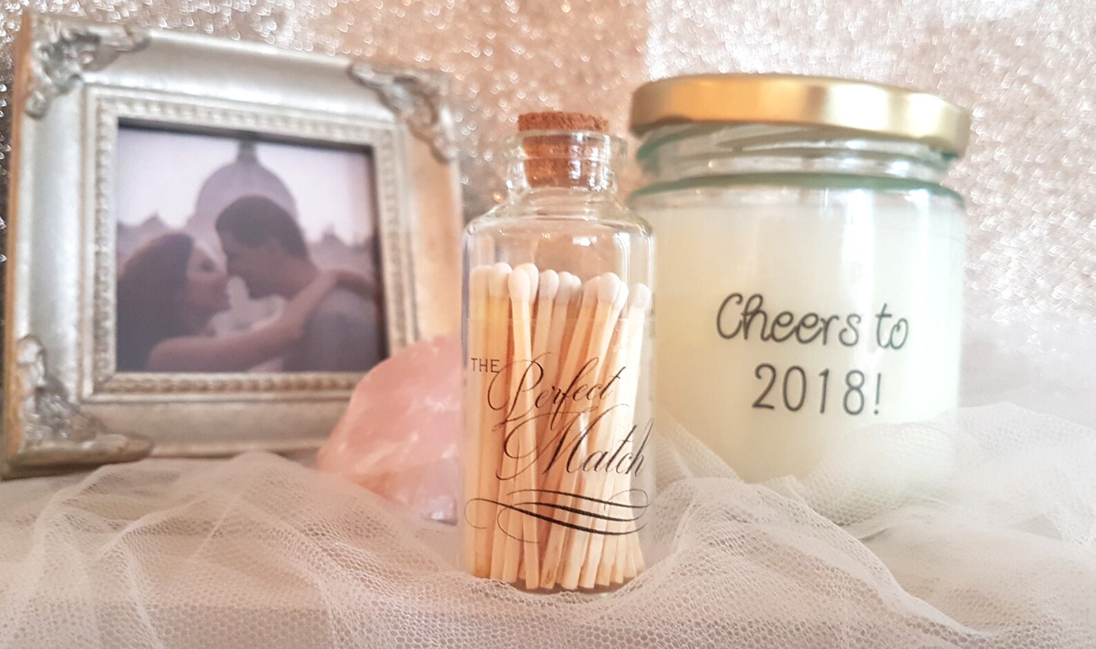 White Tip Matches in Glass Jar With Striker / the Perfect Etsy Canada