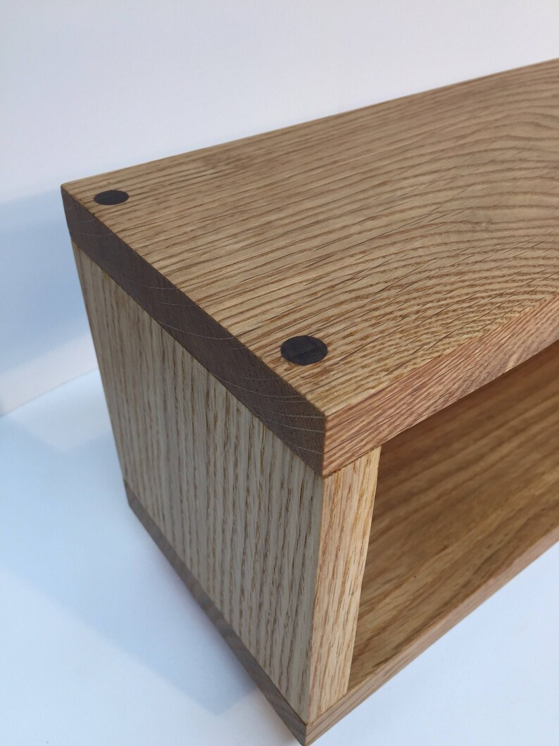 Solid Wood Box Shelf White Oak 6 Kitchen Bathroom Storage Etsy