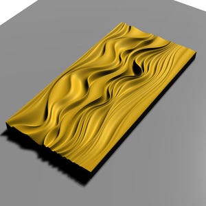 File 3D per lavori con CNC e Stampanti, per decorazioni murali, testiere, tavoli, mobilia. Wave N1