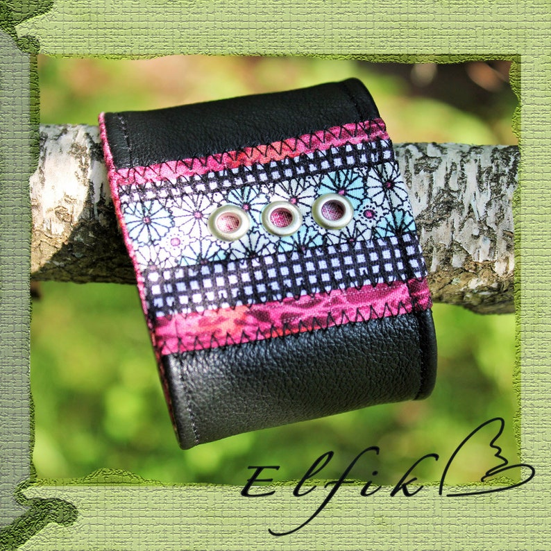 Recycled leather bracelet
