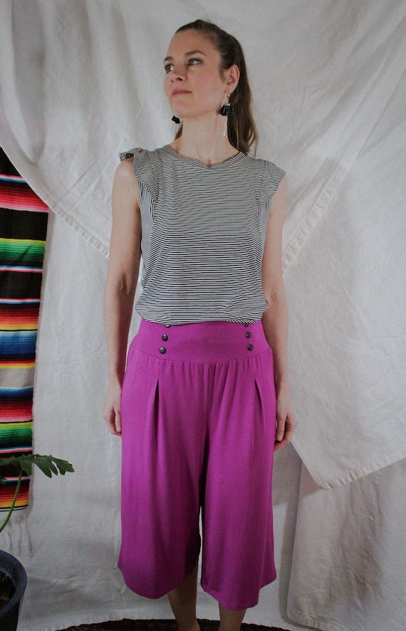 Pantalon ample 3/4 d'été Bégonia.
